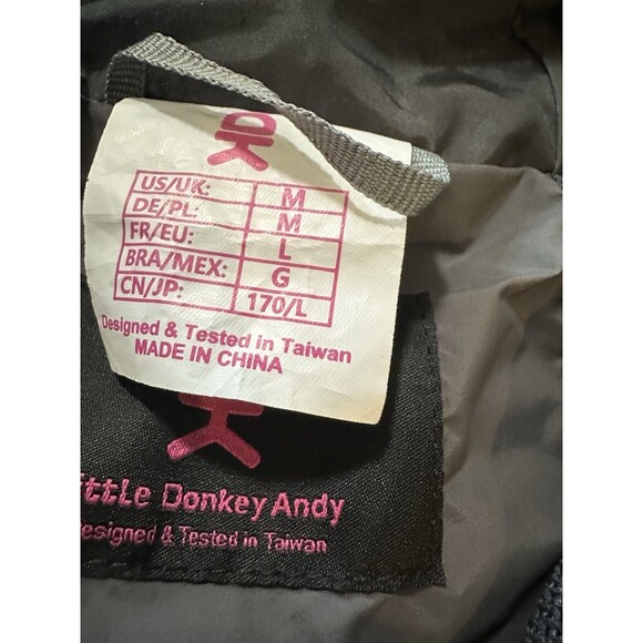 Little Donkey Andy Mens Rain Jacket Sz Medium Gray Full Zip Hooded Windbreaker - Picture 4 of 13